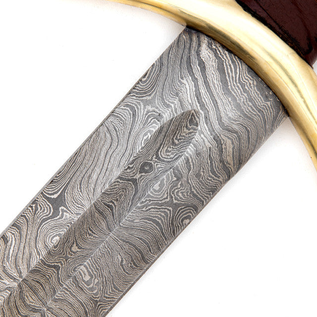 Kingslayer Damascus Steel Full Tang Medieval Arming Style Sword Swords - Tophatter Daily Deals