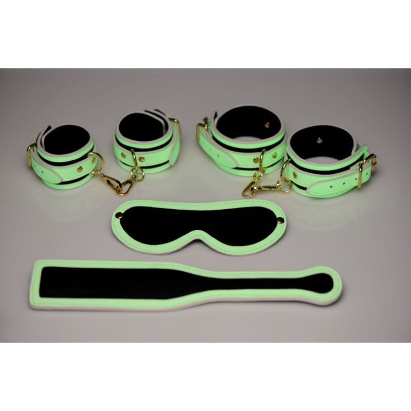 Kink In The Dark Glowing Bondage Set Fluorescent Green > Bondage Gear > Bondage Kits - Tophatter Daily Deals