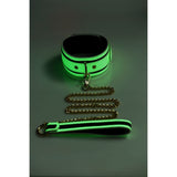 Kink in the Dark Glowing Collar and Lead Set Fluro Green > Bondage Gear > Collars & Leashes - Tophatter Daily Deals
