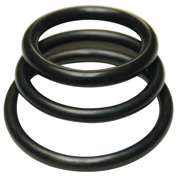 KinkLab Rubber Cock Rings Set of 3 Sizes Comfortable > Cock Ring > Sets - Tophatter Daily Deals