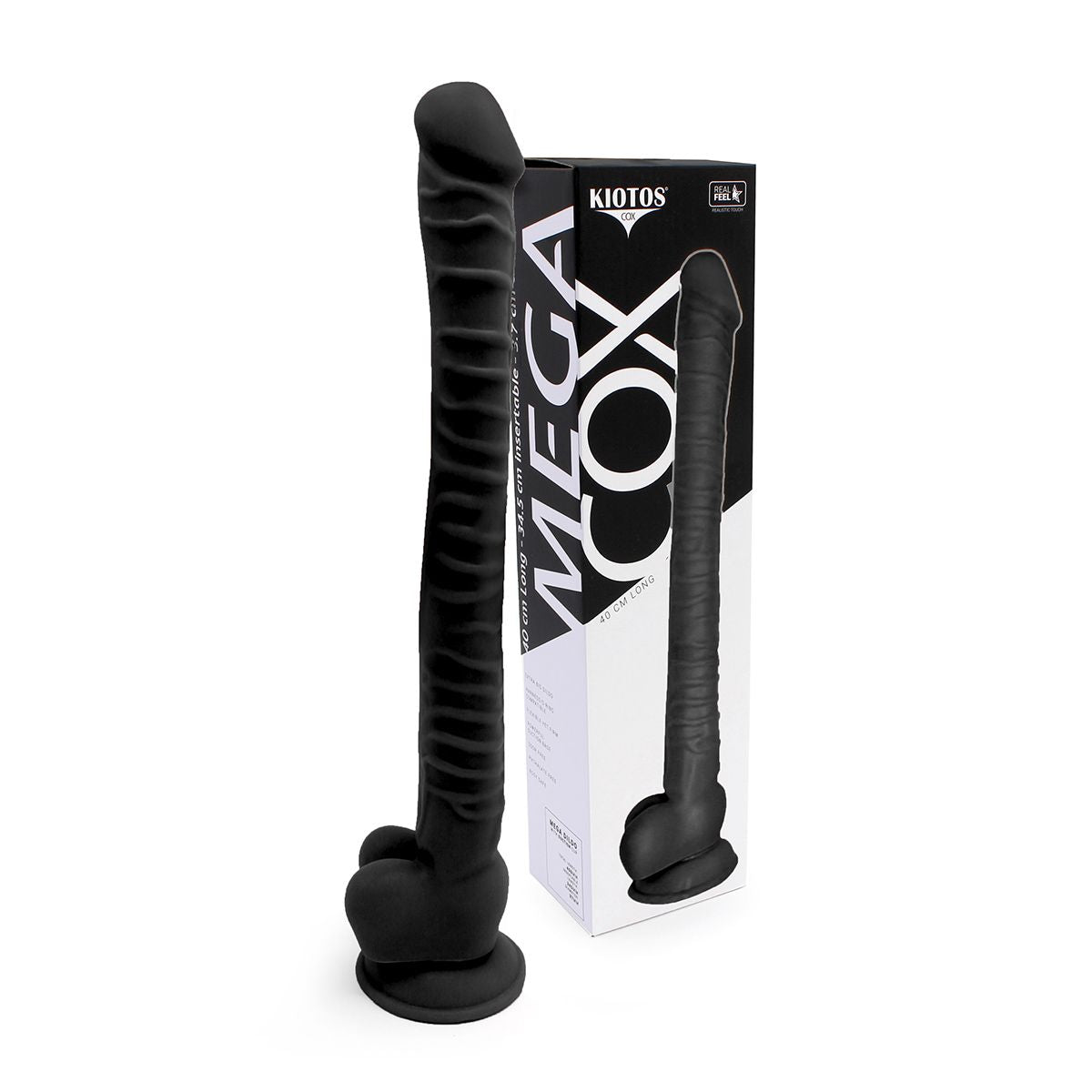 Kiotos Cox Mega Black 05 Large Realistic Suction Cup Dildo 40 cm > Dildos > Oversized Toys - Tophatter Daily Deals