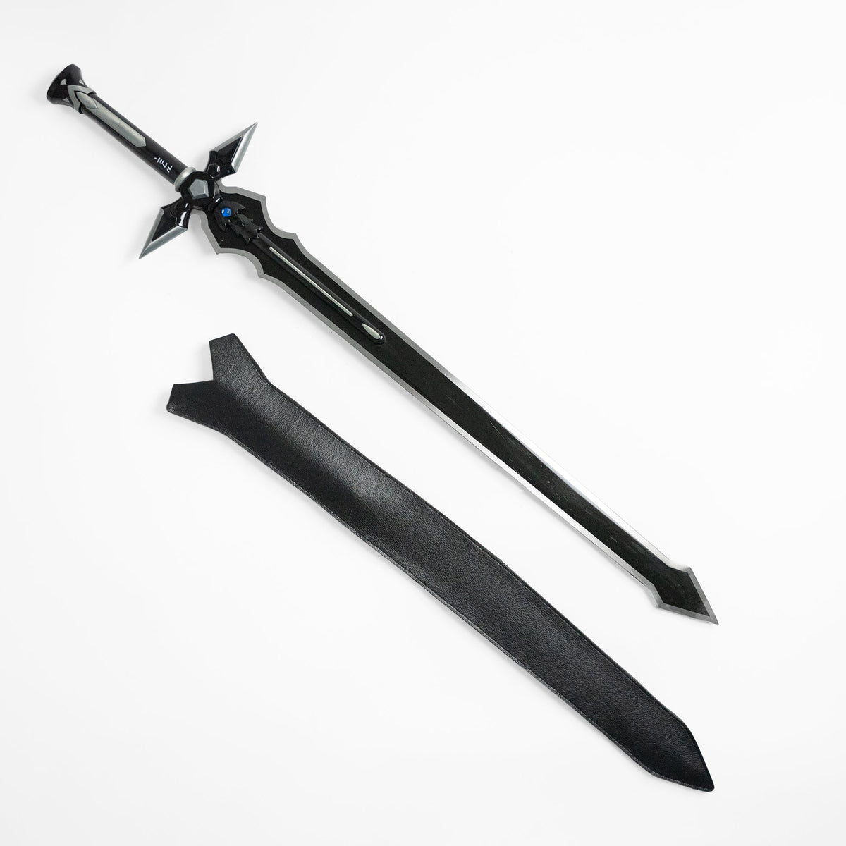 Kirito's "Dark Repulser" Sword (Leather Sheath) Black (Large) Anime Sword - Tophatter Daily Deals