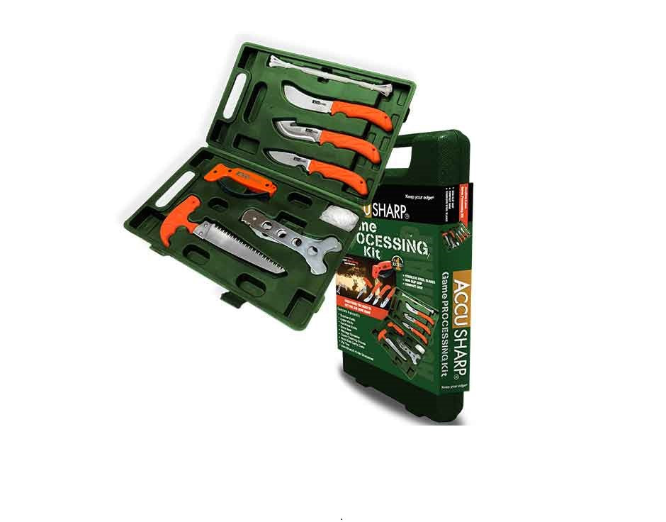ACCUSHARP PROCESSING HUNTERS KIT - 9PCS - Tophatter's Army Deals KNIVES - Tophatter Daily Deals