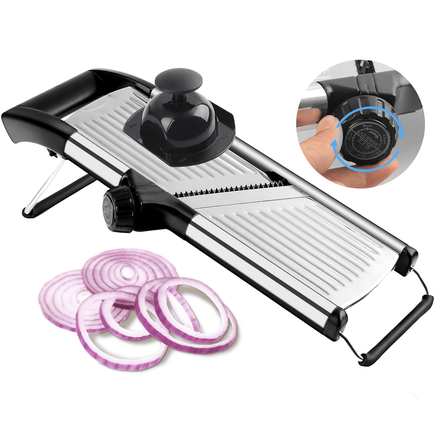 Kitchen Mandoline Slicer – Professional Food Cutter Fruit Vegetable Chopper Grater Tool Home - Tophatter Daily Deals