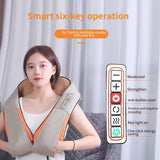 Neck and Shoulder Massager With Heat - Kneading Neck Massager Shoulder Back & Body Massage Deep Tissue Beige Health & Beauty - Tophatter Daily Deals
