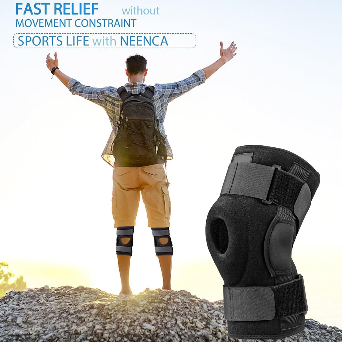 Supported Knee Brace - Stabilizing Belt Strap Neoprene Patella stabilising Belt Adjustable Strap NHS Use Exercise & Fitness Equipment Manuals - Tophatter Daily Deals