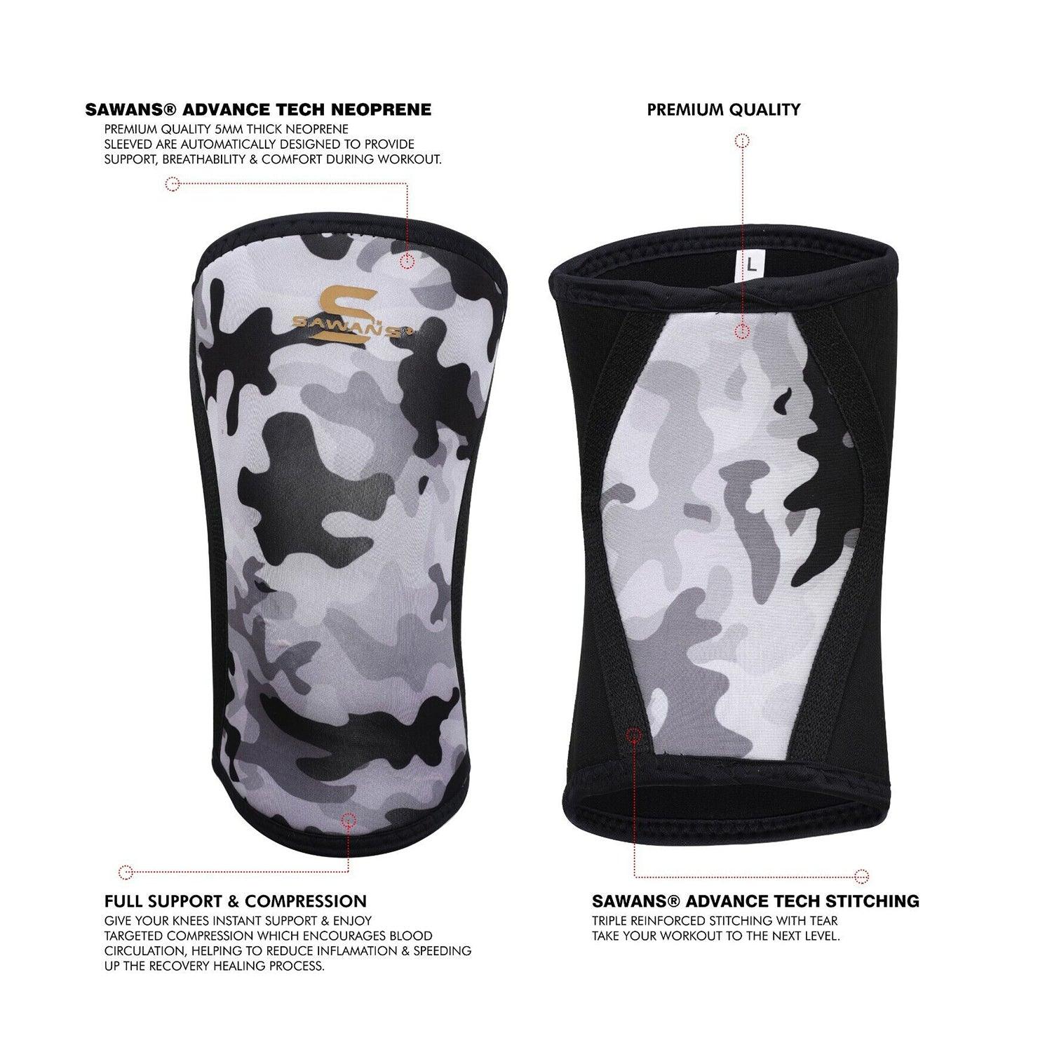 Compressor Knee Sleeve - Knee Sleeve Pair Power Lifting Support Brace Protector Weight Lifting Exercise & Fitness - Tophatter Daily Deals