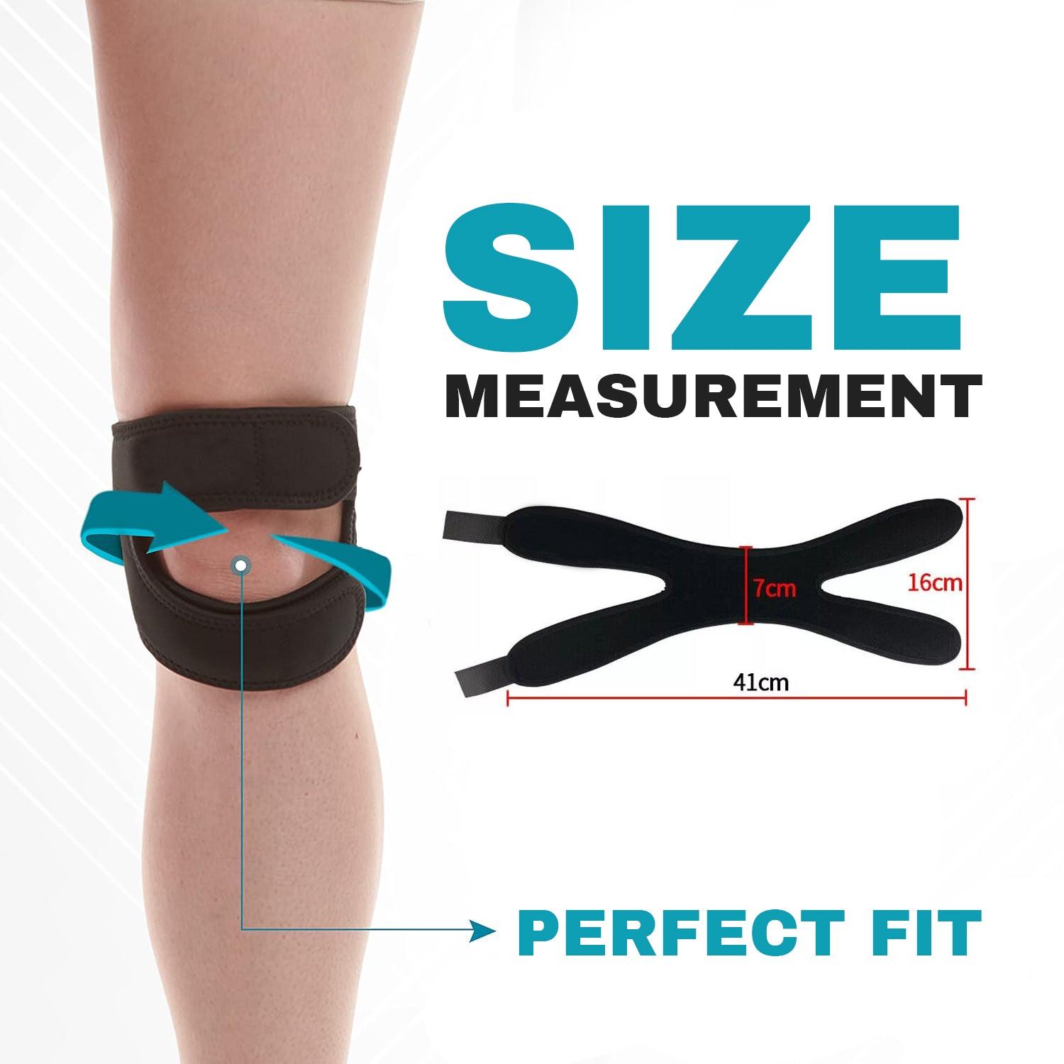 Patella Knee Strap - Knee Support Tendon Straps Running Sports Pain Neoprene Brace Arthritis Exercise & Fitness - Tophatter Daily Deals