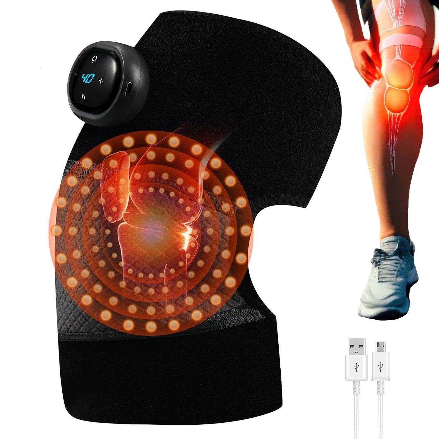 Knee Pain Massager - Knee Joint Massager Heat Physiotherapy Pain Relief Vibration Machine Health Care - Tophatter Daily Deals