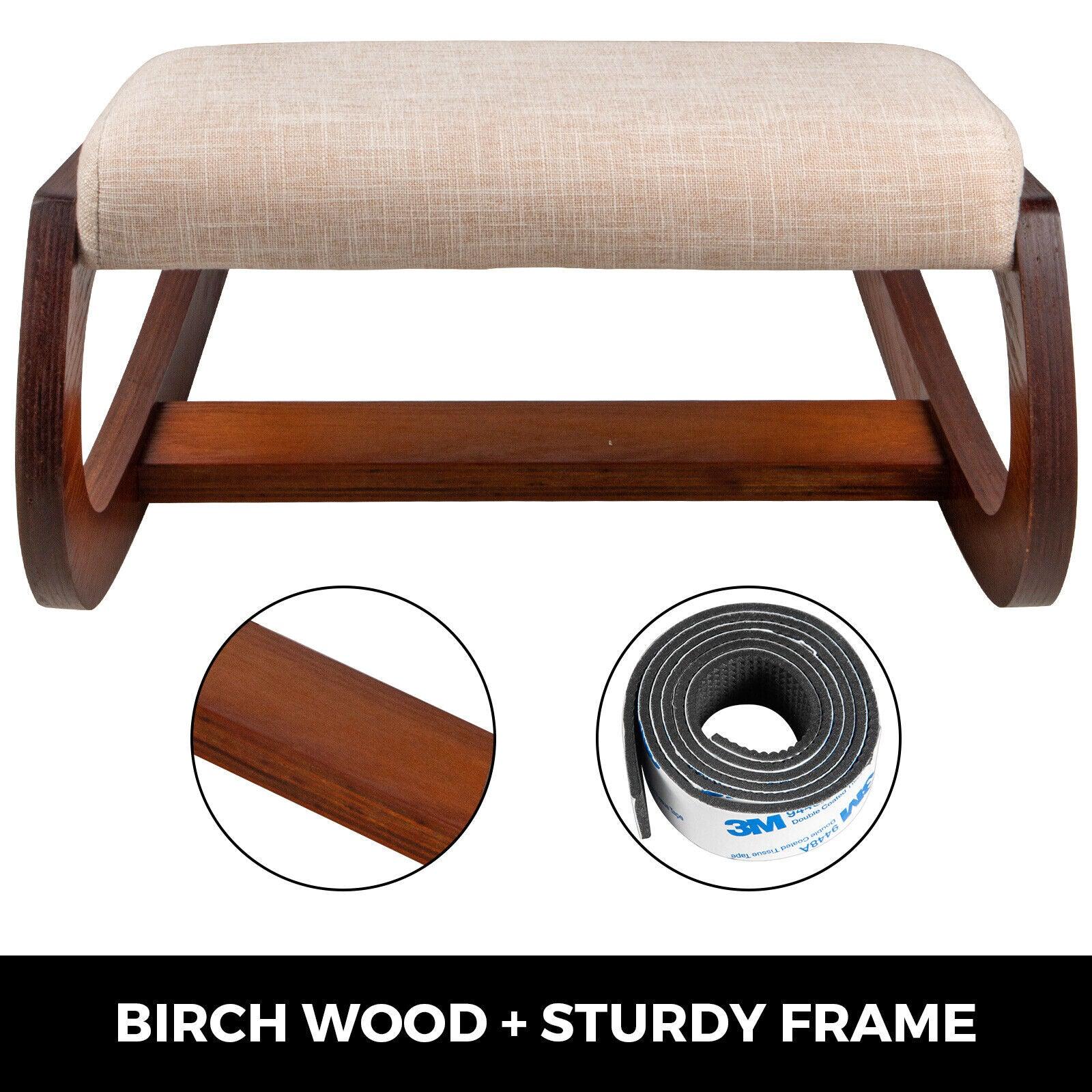 Best Kneeling Chair - Ergonomic Kneeling Chair Velvet Office Chairs Home Rocking Posture Stool Wood Exercise & Fitness - Tophatter Daily Deals