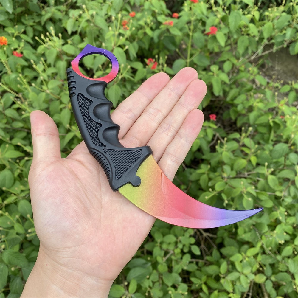 Fade Blunt Blade Karambit Trainer & Balisong Butterfly Knife Trainer 2 in 1 Pack Gift Box - Tophatter Daily Deals