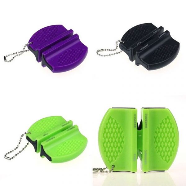 2-Step Knife Sharpener Ceramic and Carbide Sharpening Tool - asst. Knife-Accessory - Tophatter Daily Deals