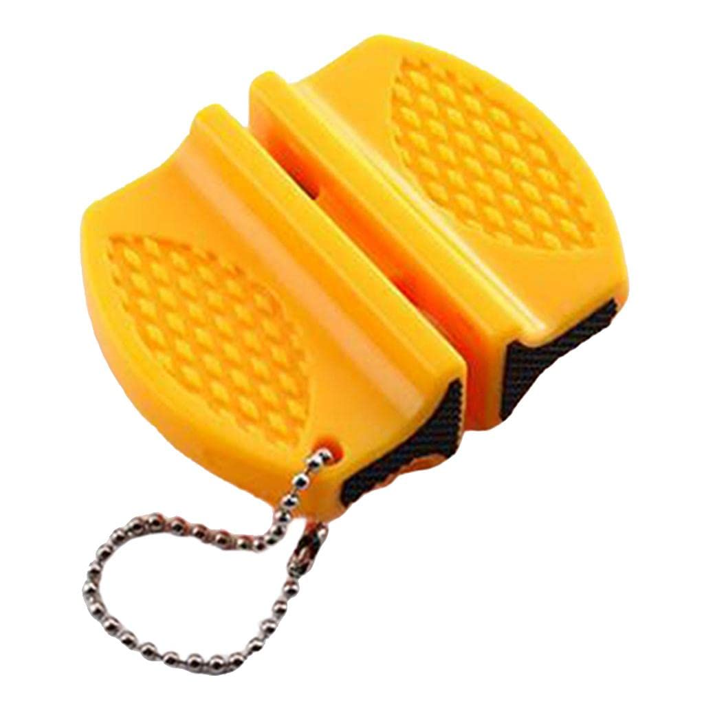 2-Step Knife Sharpener Ceramic and Carbide Sharpening Tool - asst. Yellow Knife-Accessory - Tophatter Daily Deals