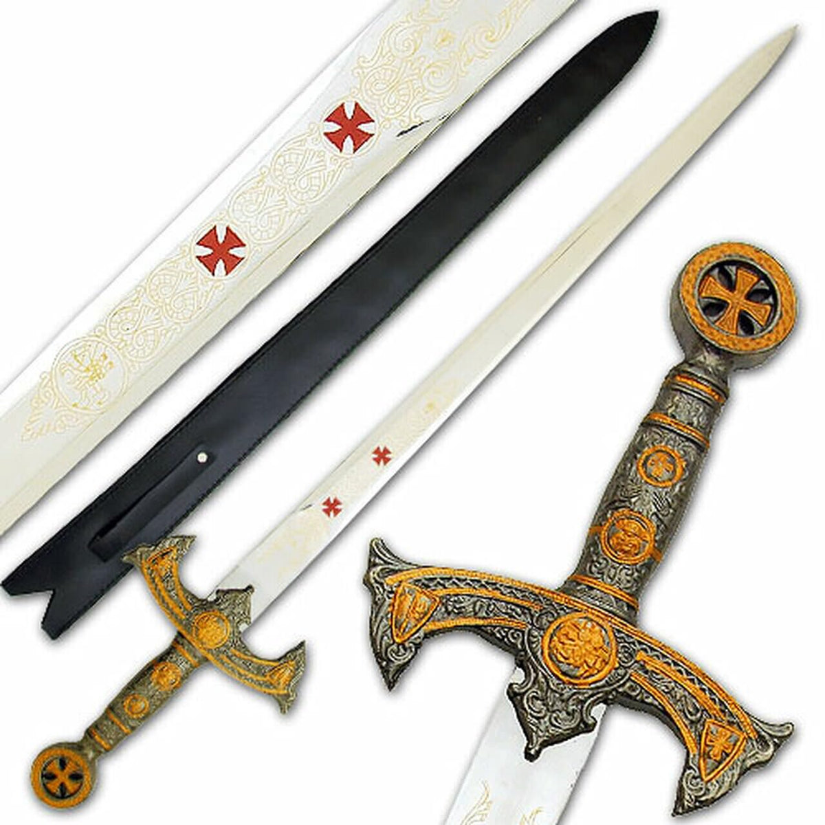 Knights Templar Medieval Royal Celtic Sword - Tophatter's Guns'N'Weapons Store Collectible Weapons - Tophatter Daily Deals
