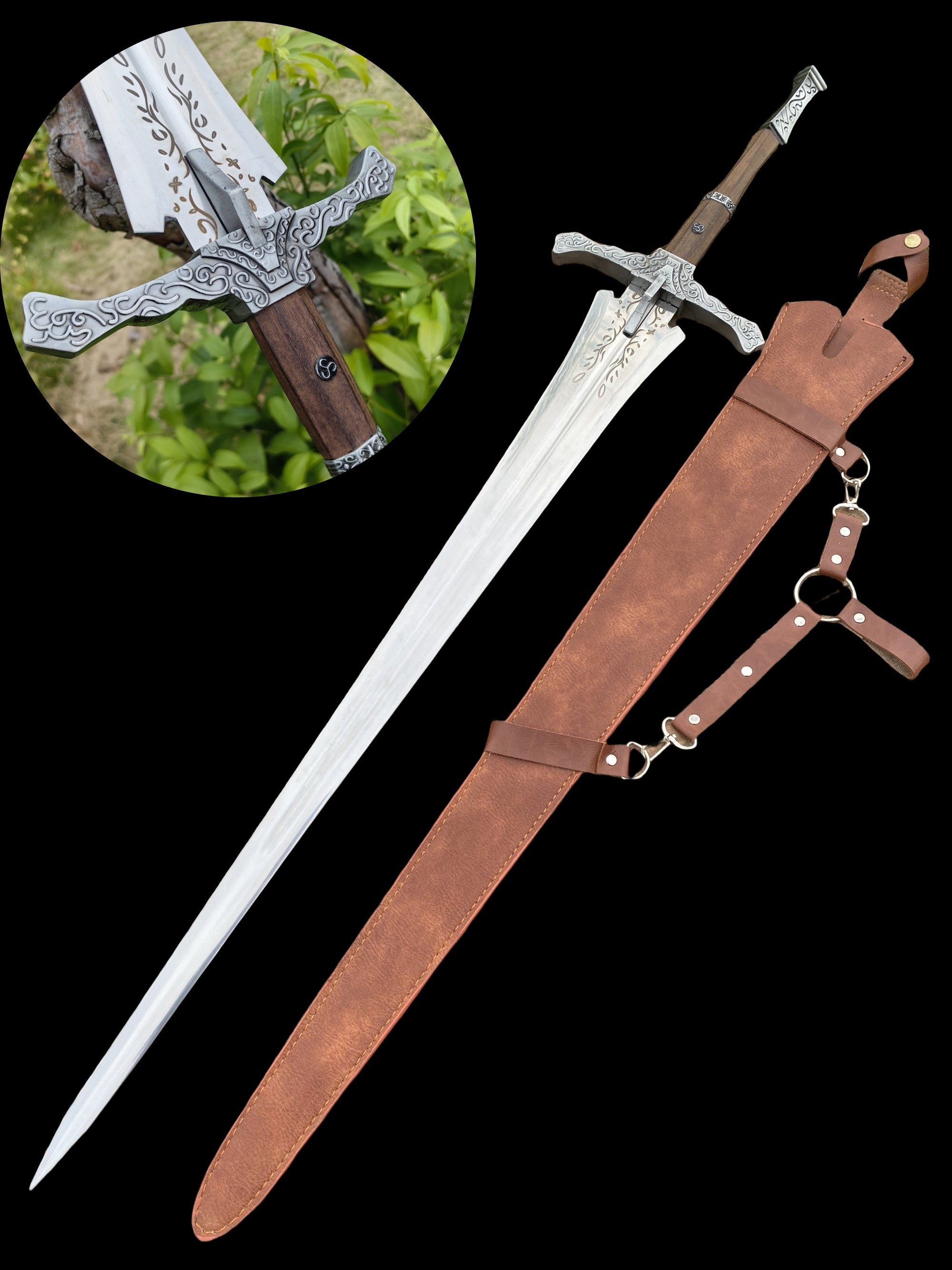 Knight's Greatsword Life-Size Metal Replica - Tophatter Daily Deals