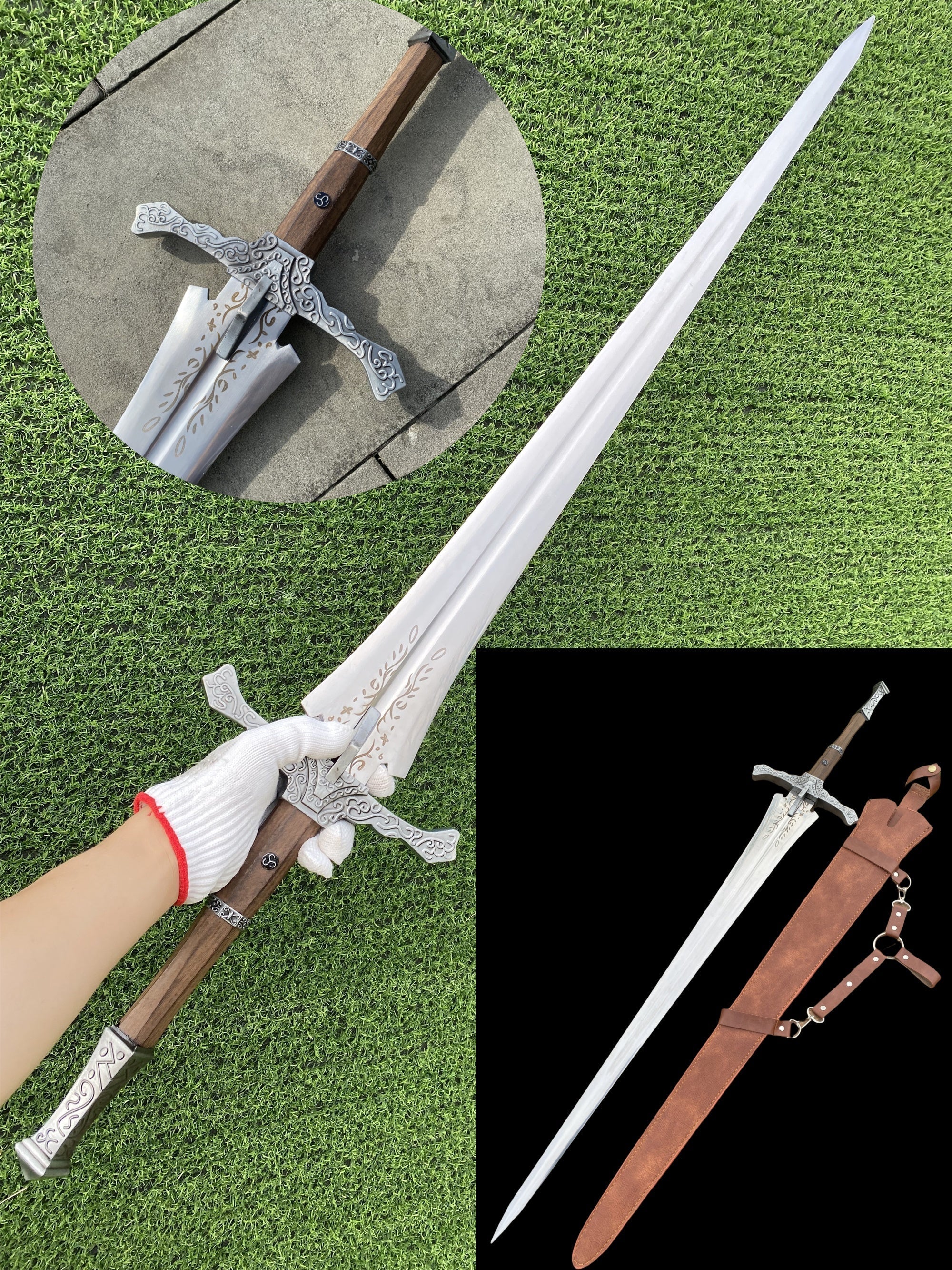 Knight's Greatsword Life-Size Metal Replica - Tophatter Daily Deals