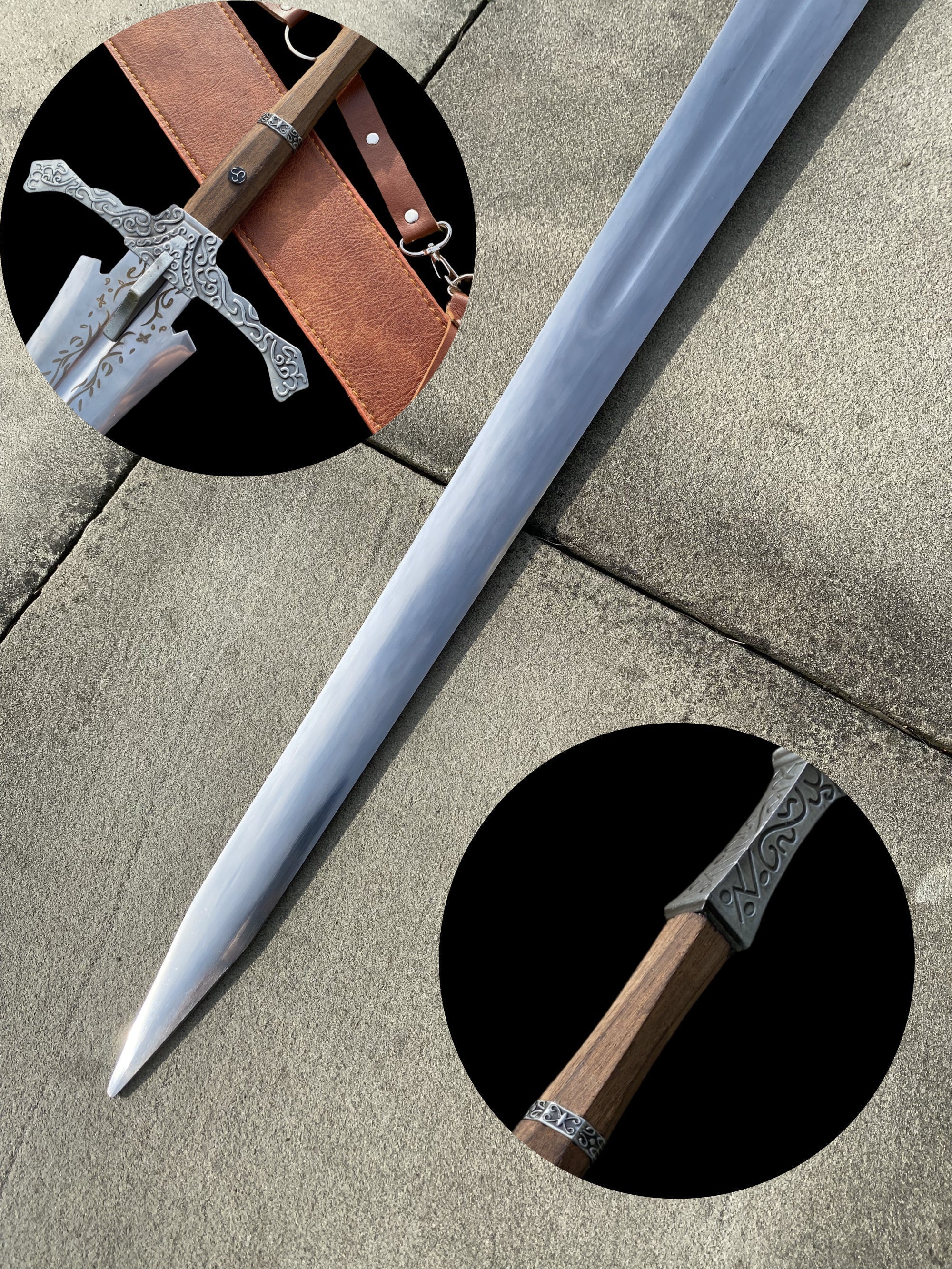 Knight's Greatsword Life-Size Metal Replica - Tophatter Daily Deals