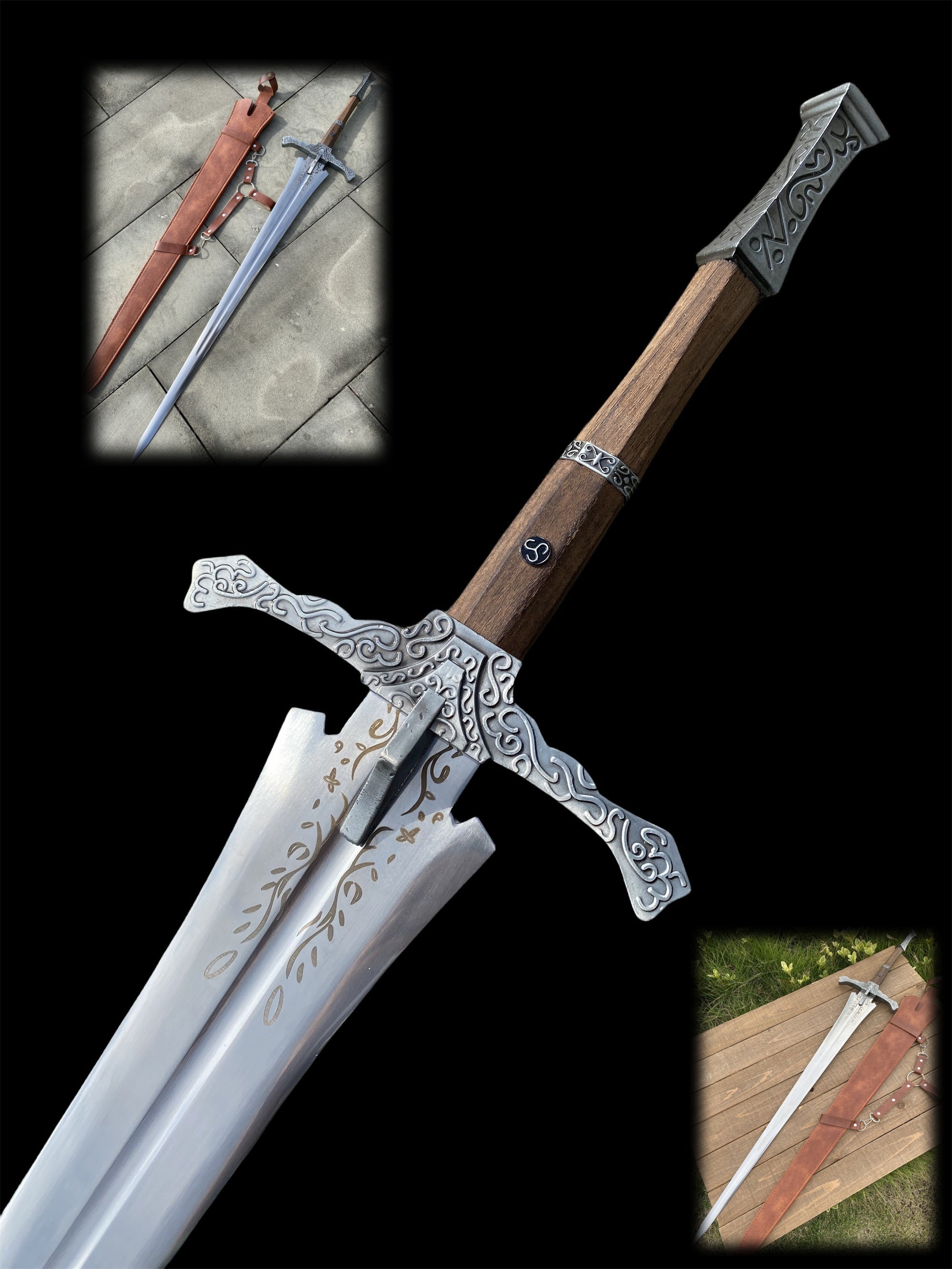 Knight's Greatsword Life-Size Metal Replica - Tophatter Daily Deals