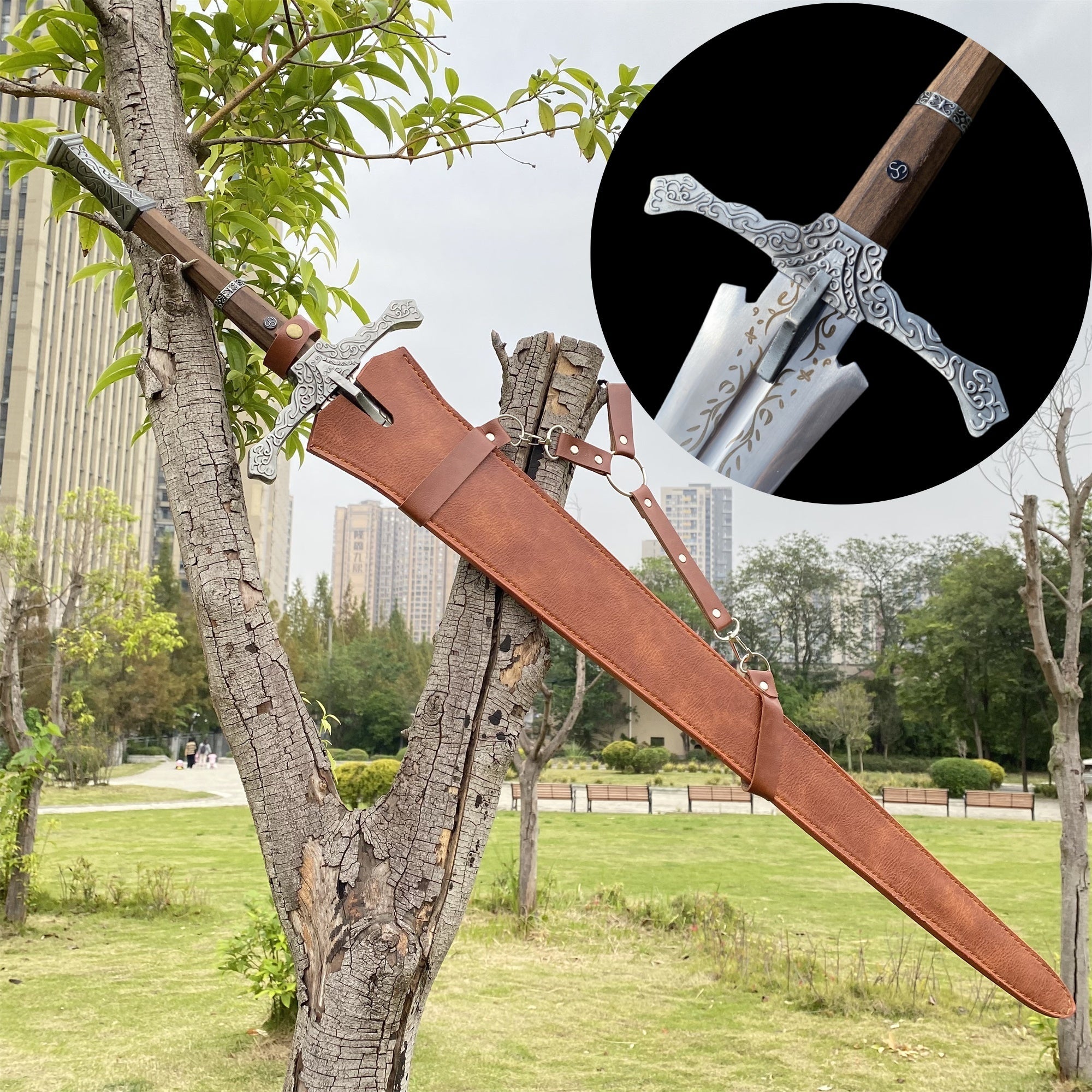 Knight's Greatsword Life-Size Metal Replica - Tophatter Daily Deals