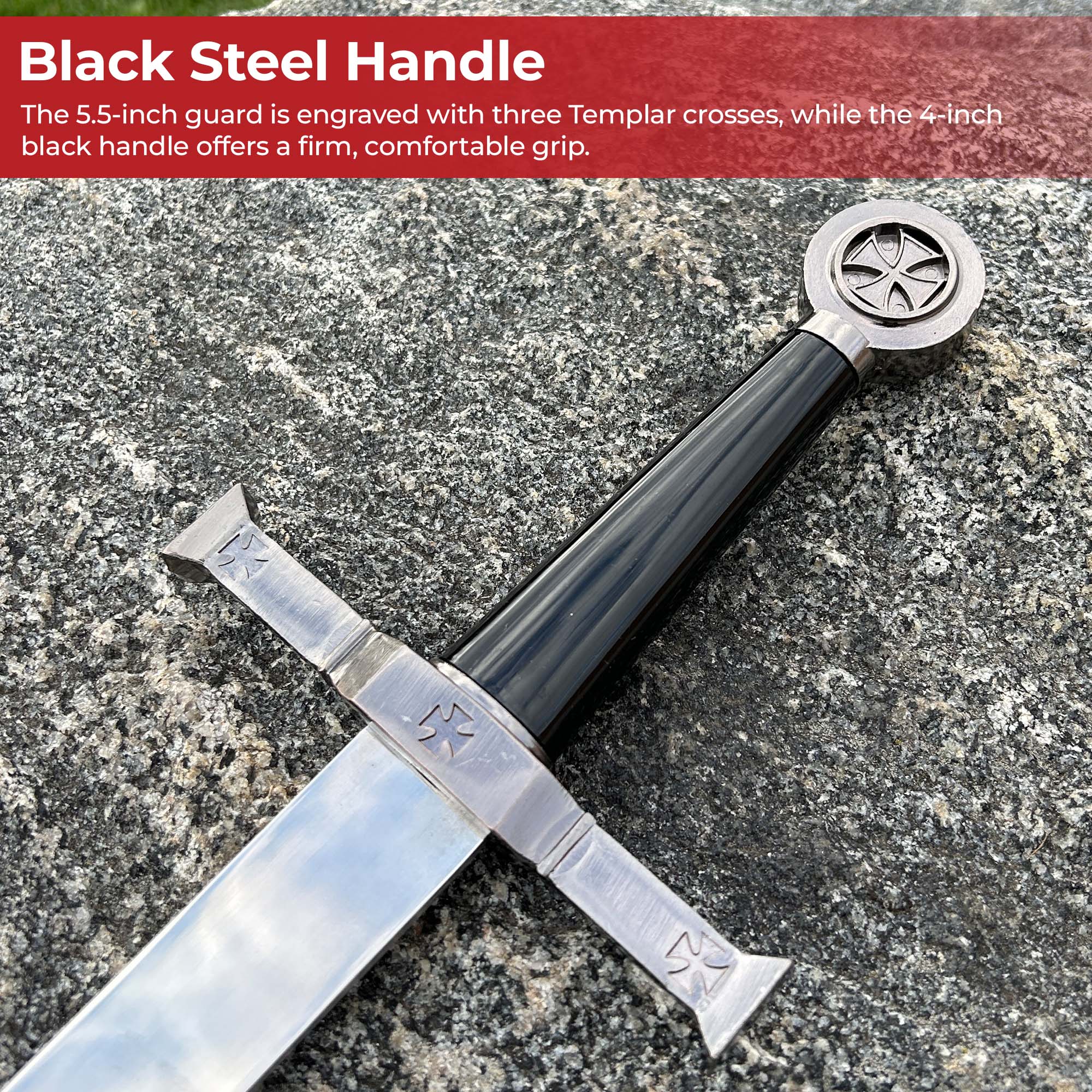 Knights Legacy Crusader Short Sword Swords - Tophatter Daily Deals