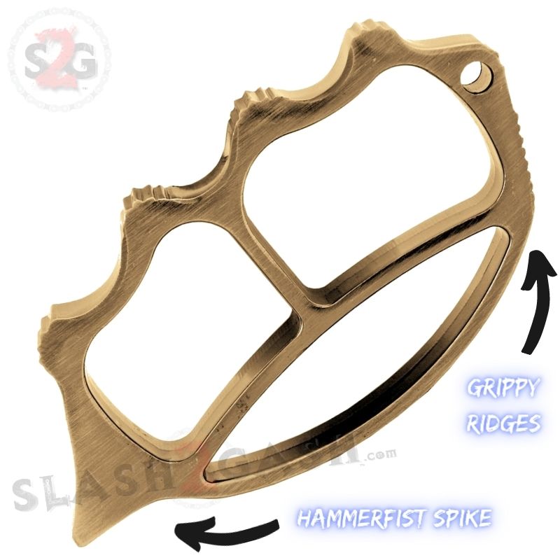 Knuckle Cruncher Steel Paper Weight w/ Spike - Antiqued Brass Belt Buckle - Tophatter Daily Deals