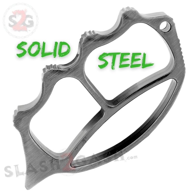 Knuckle Cruncher Steel Paper Weight w/ Spike - Gun Metal Belt Buckle - Tophatter Daily Deals