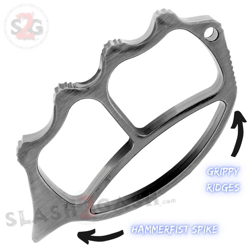 Knuckle Cruncher Steel Paper Weight w/ Spike - Gun Metal Belt Buckle - Tophatter Daily Deals