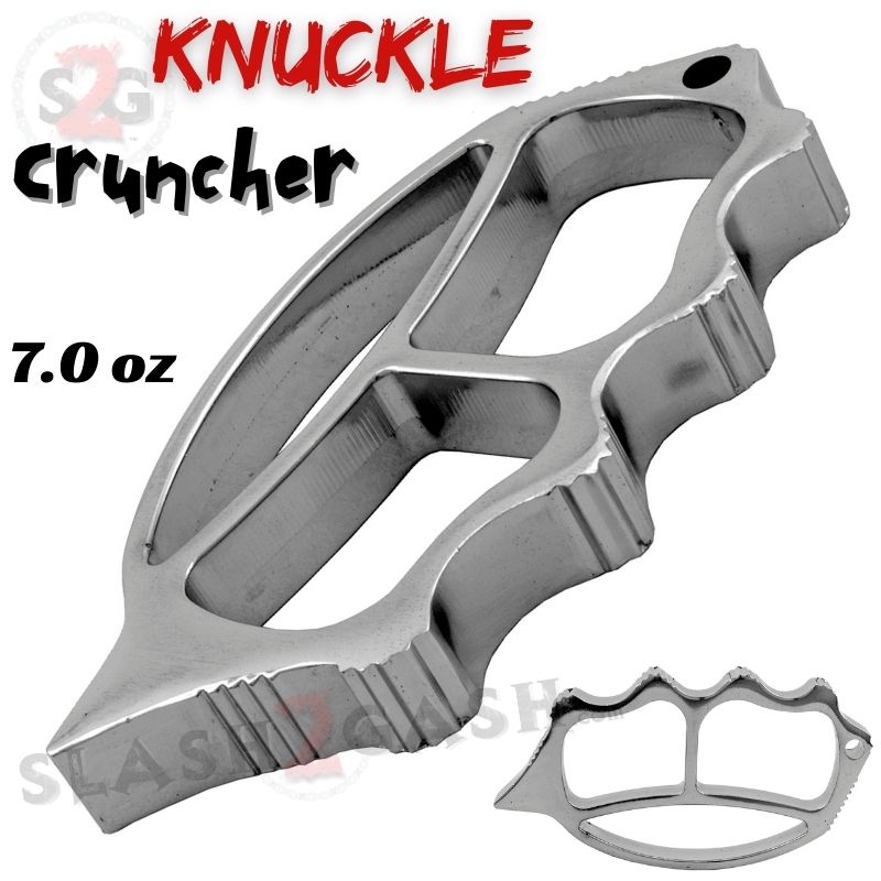 Knuckle Cruncher Steel Paper Weight w/ Spike - Silver Chrome Belt Buckle - Tophatter Daily Deals
