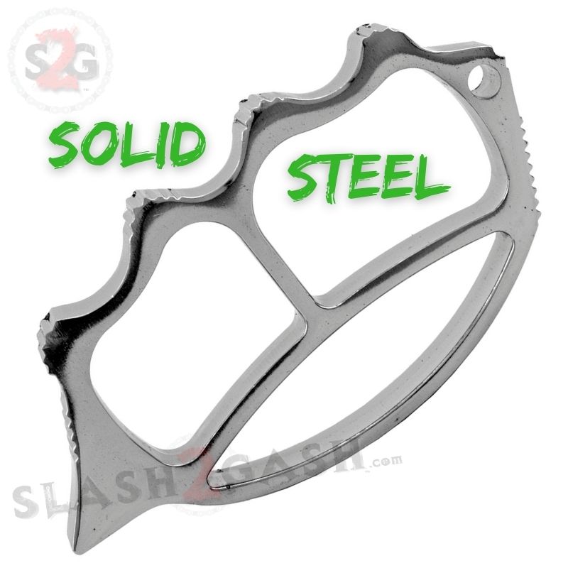 Knuckle Cruncher Steel Paper Weight w/ Spike - Silver Chrome Belt Buckle - Tophatter Daily Deals