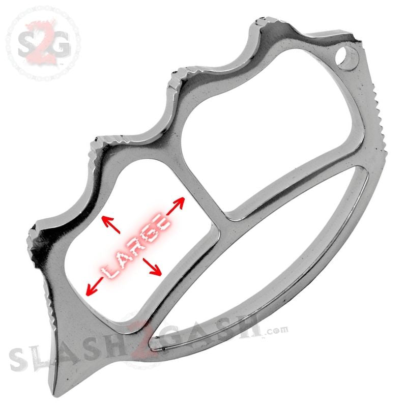 Knuckle Cruncher Steel Paper Weight w/ Spike - Silver Chrome Belt Buckle - Tophatter Daily Deals