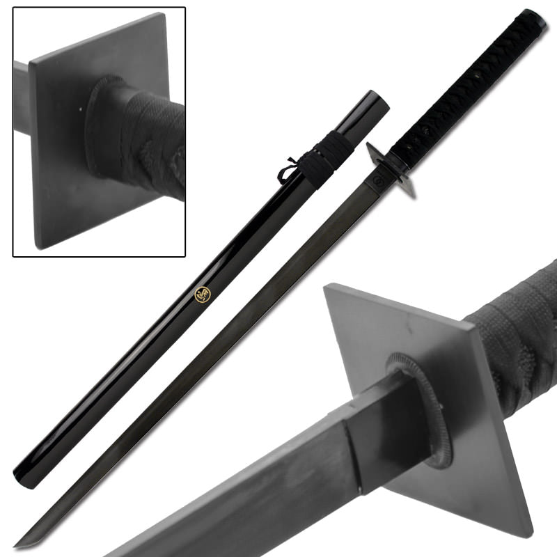 Koga Black Blade Full Tang Ninja Sword - TOPHATTER'S ARMORY DEALS Collectible Weapons - Tophatter Daily Deals