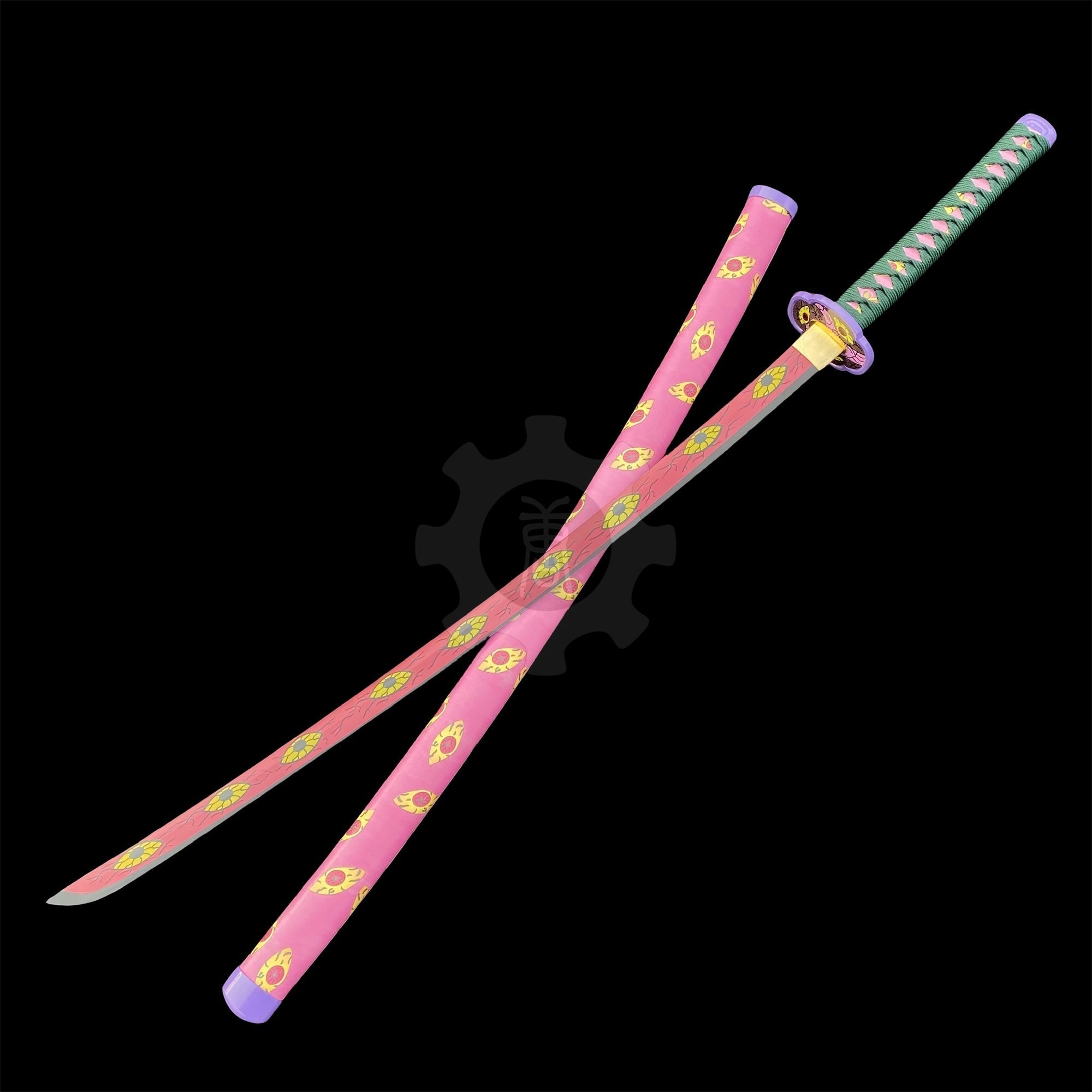 Kokushibo Katana Nichirin Sword 1045 Carbon Steel Version Unedged (Blunt) - Tophatter Daily Deals