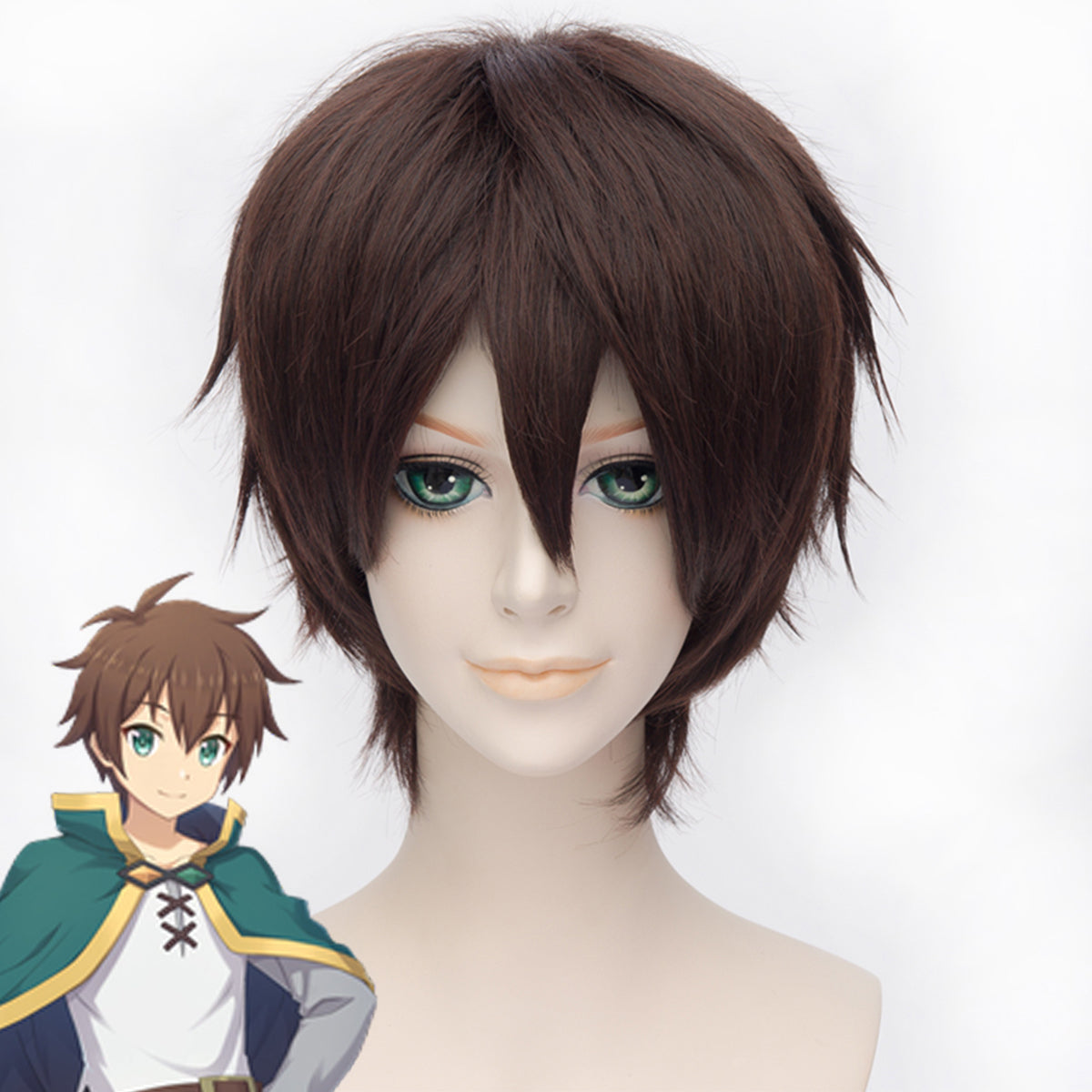 Kono Subarashii Sekai ni Shukufuku o Kazuma Sato Brwon Cosplay Wig Wig - Tophatter Daily Deals