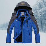 Windproof Men's Winter Jacket - Structured, Cotton, Commute Blue - Tophatter Daily Deals