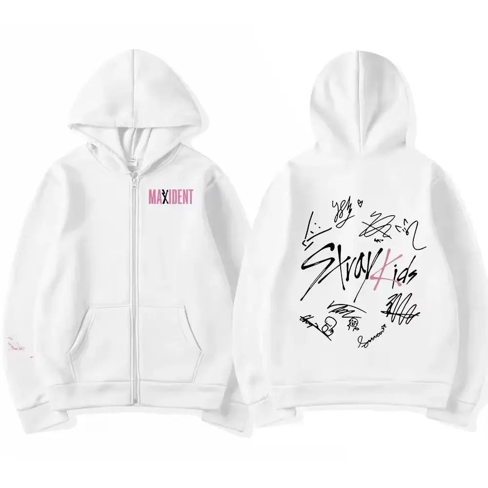 Kpop Harajuku Style Hooded Sweatshirt White Fleece - Tophatter Daily Deals