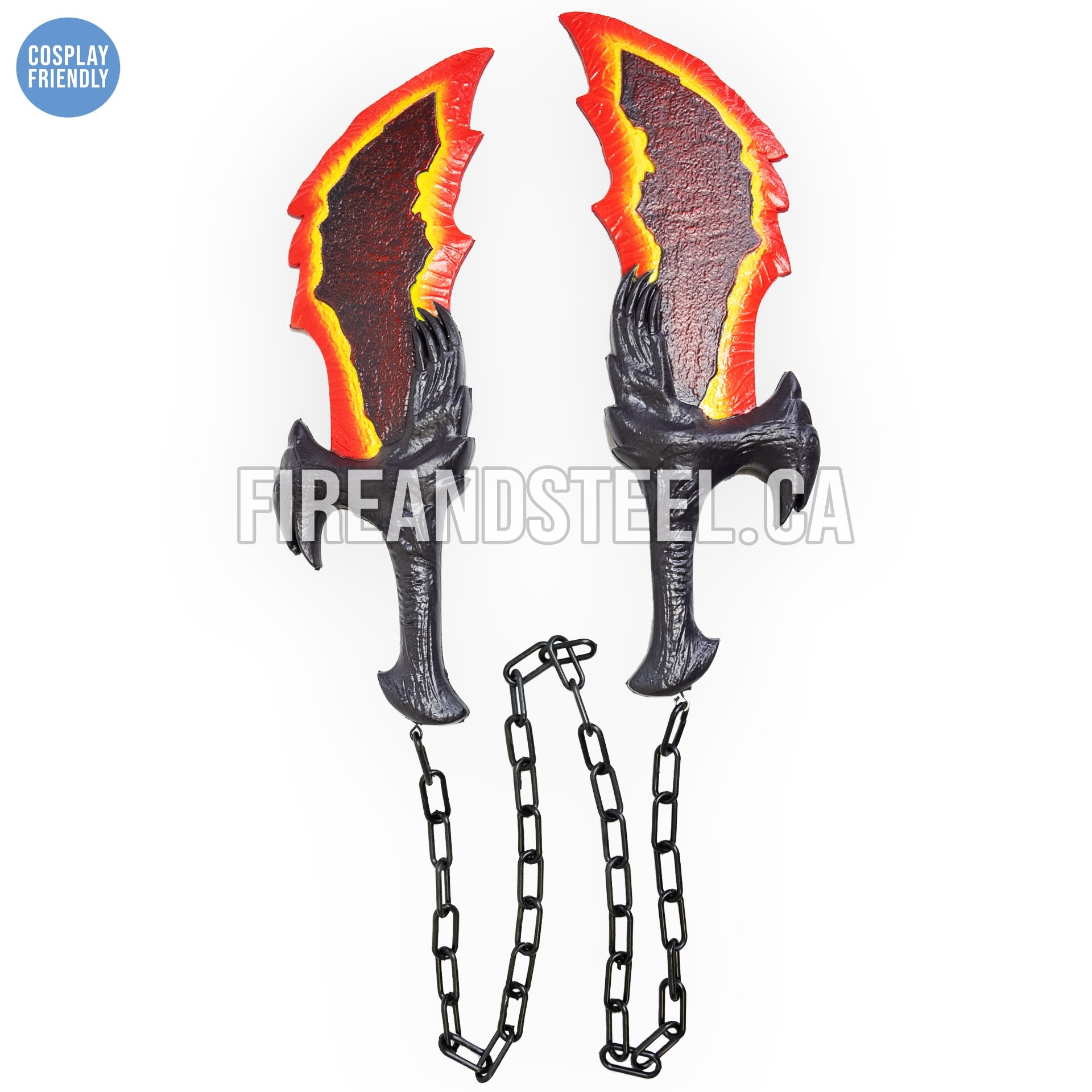 Kratos' Blades of Chaos (High Density Foam) B. Chaos Flames Max Upgrade Video Game Sword - Tophatter Daily Deals