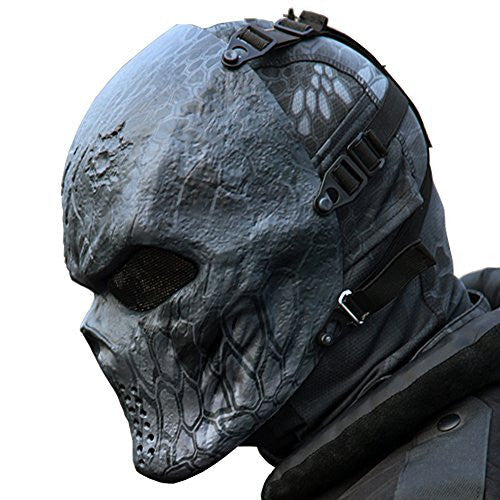 Mushroomhead Tactical Mask Airsoft Hand Painted GLOW N DARK Motorcycle Halloween Full Face Skull Face Mask - Tophatter Daily Deals