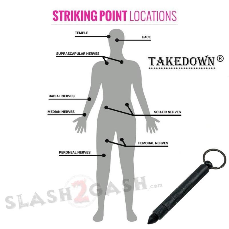 Kubotan Hidden Knife Self Defense Stick Keychain w/ Dagger - 7 colors SD-KeyChain - Tophatter Daily Deals