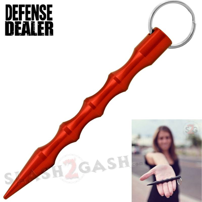 Wavy Kubotan Self Defense Stick Keychain Ninja Weapon - Asst. colors Red - Standard SD-KeyChain - Tophatter Daily Deals