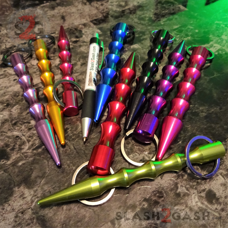 Wavy Kubotan Self Defense Stick Keychain Ninja Weapon - Asst. colors SD-KeyChain - Tophatter Daily Deals