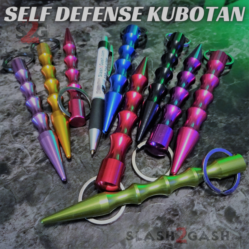 Wavy Kubotan Self Defense Stick Keychain Ninja Weapon - Asst. colors SD-KeyChain - Tophatter Daily Deals