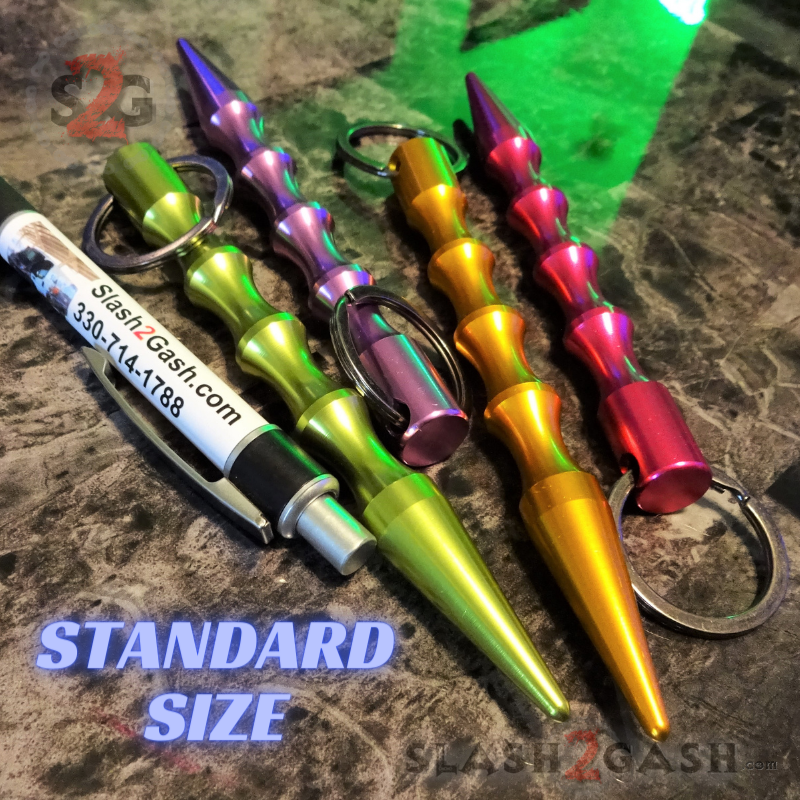 Wavy Kubotan Self Defense Stick Keychain Ninja Weapon - Asst. colors SD-KeyChain - Tophatter Daily Deals