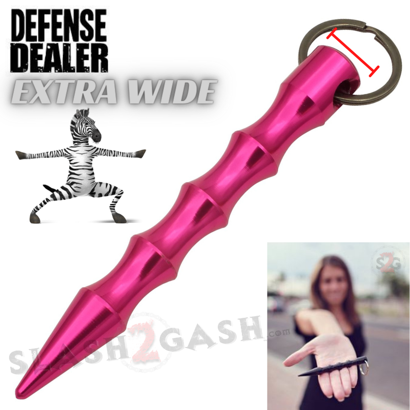 Wavy Kubotan Self Defense Stick Keychain Ninja Weapon - Asst. colors Pink - Extra Wide SD-KeyChain - Tophatter Daily Deals