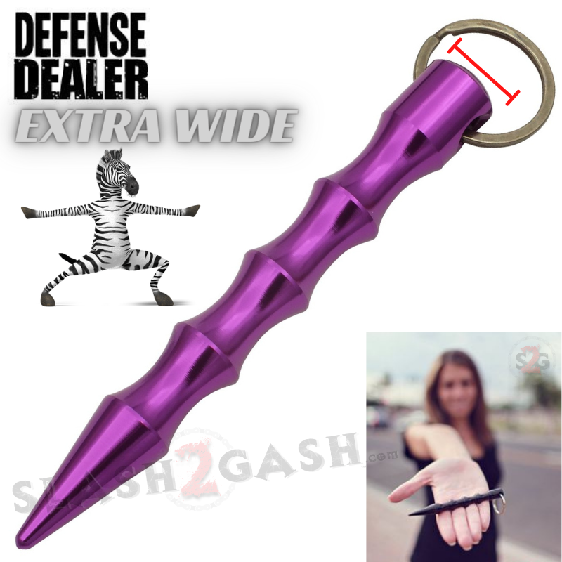 Wavy Kubotan Self Defense Stick Keychain Ninja Weapon - Asst. colors Purple - Extra Wide SD-KeyChain - Tophatter Daily Deals