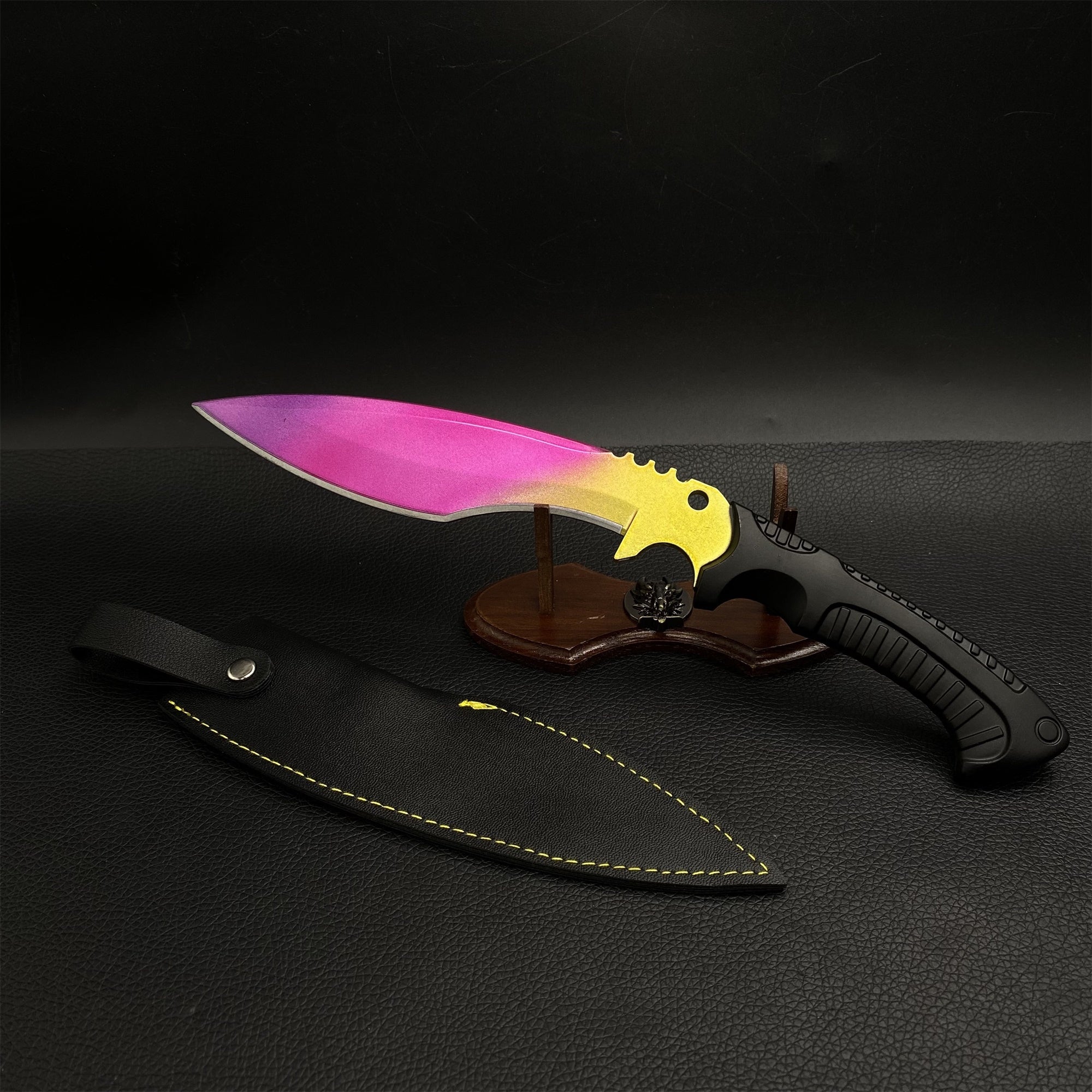 Metal Kukri Knife Game Props 2 Options Fade & Stand - Tophatter Daily Deals