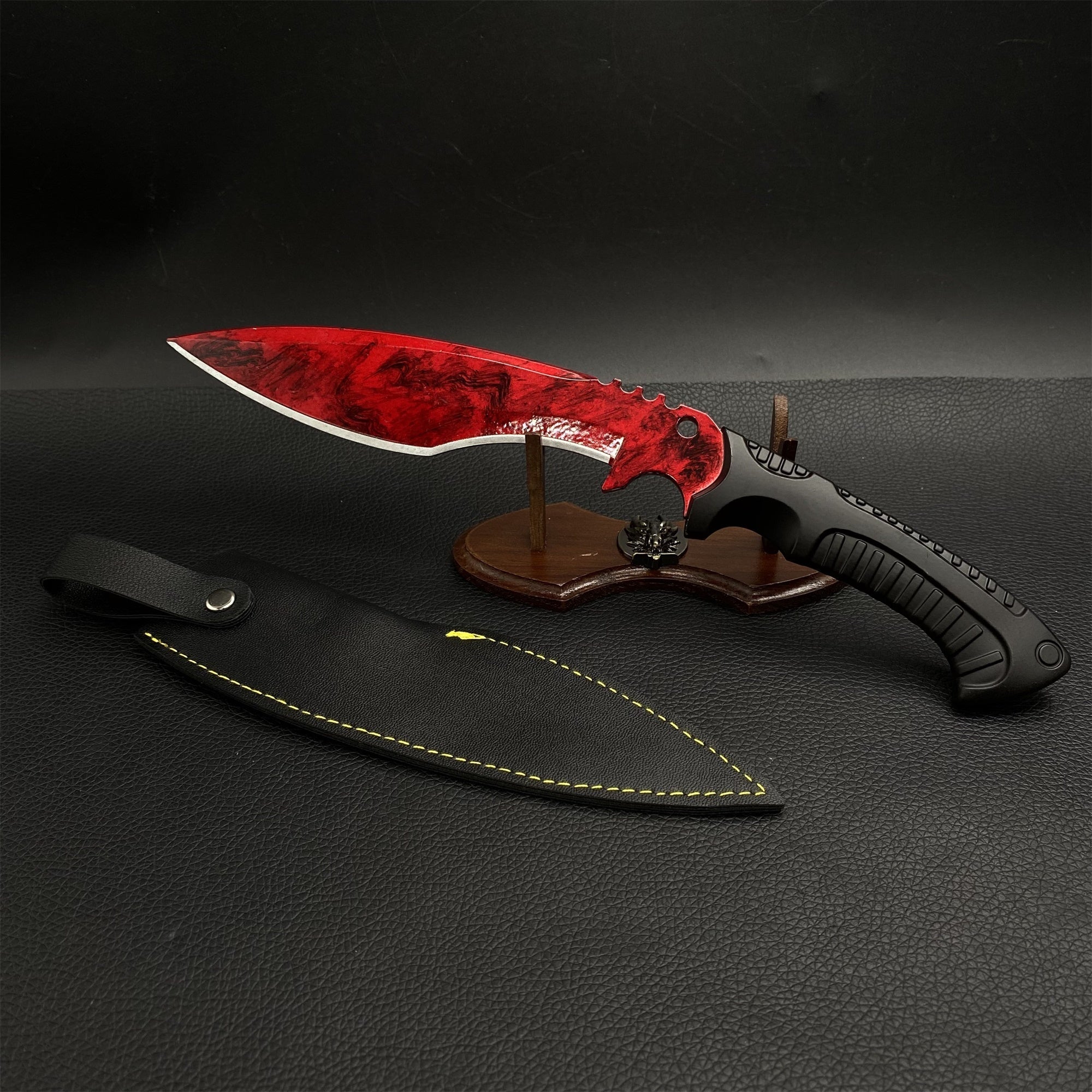 Metal Kukri Knife Game Props 2 Options Slaughter Knife & Stand - Tophatter Daily Deals
