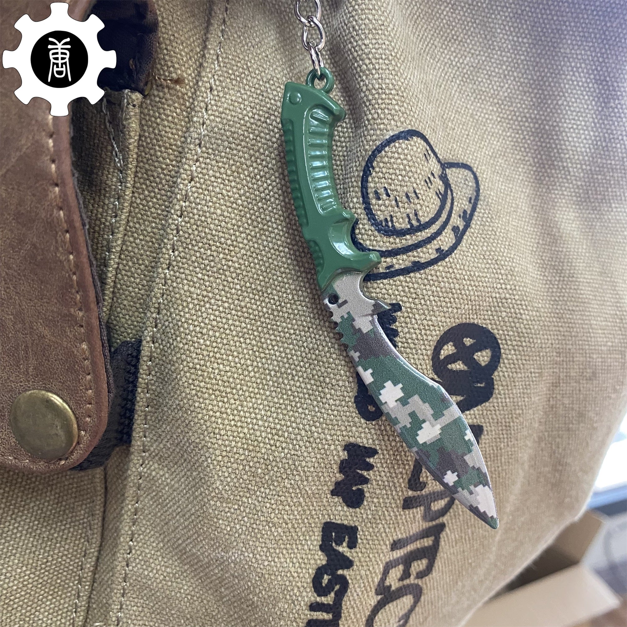 Tiny Kukri Knife Slaughter And Forest DDPAT Skin Keychain - Tophatter Daily Deals