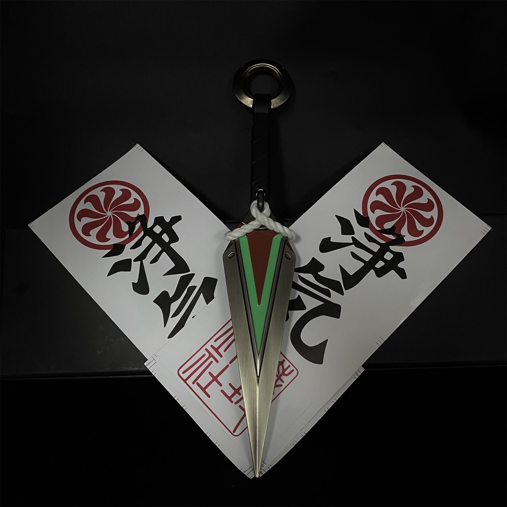 IRL OW2 Kiriko Kunai Metal Replica-Blunt Blade Version Kunai & 2 Pcs Stickers - Tophatter Daily Deals