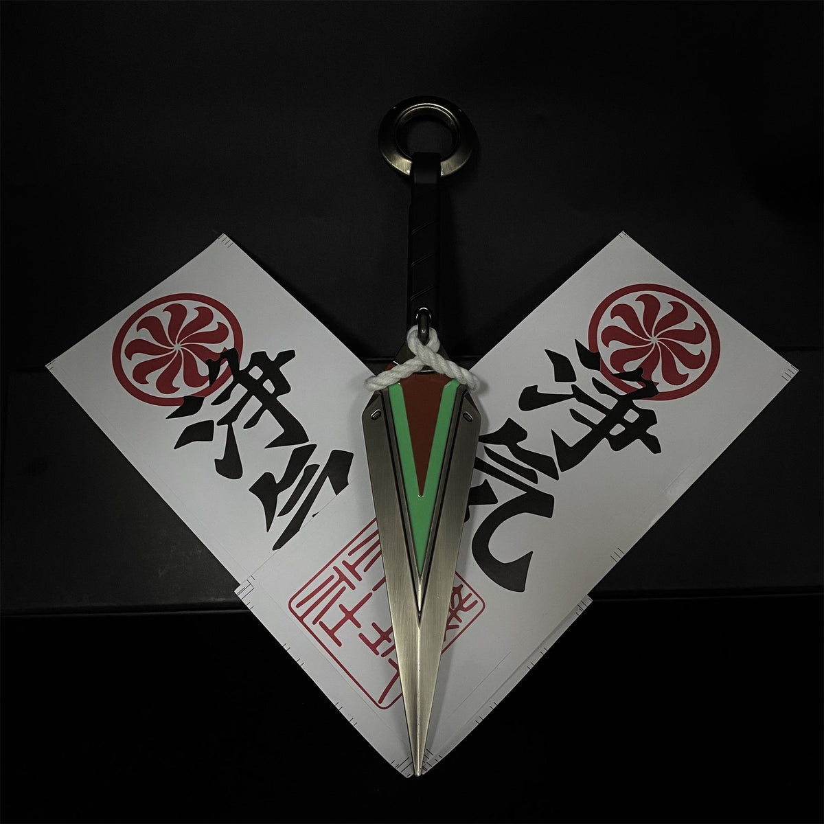 IRL OW2 Kiriko Kunai Metal Replica-Blunt Blade Version Kunai & 2 Pcs Stickers - Tophatter Daily Deals
