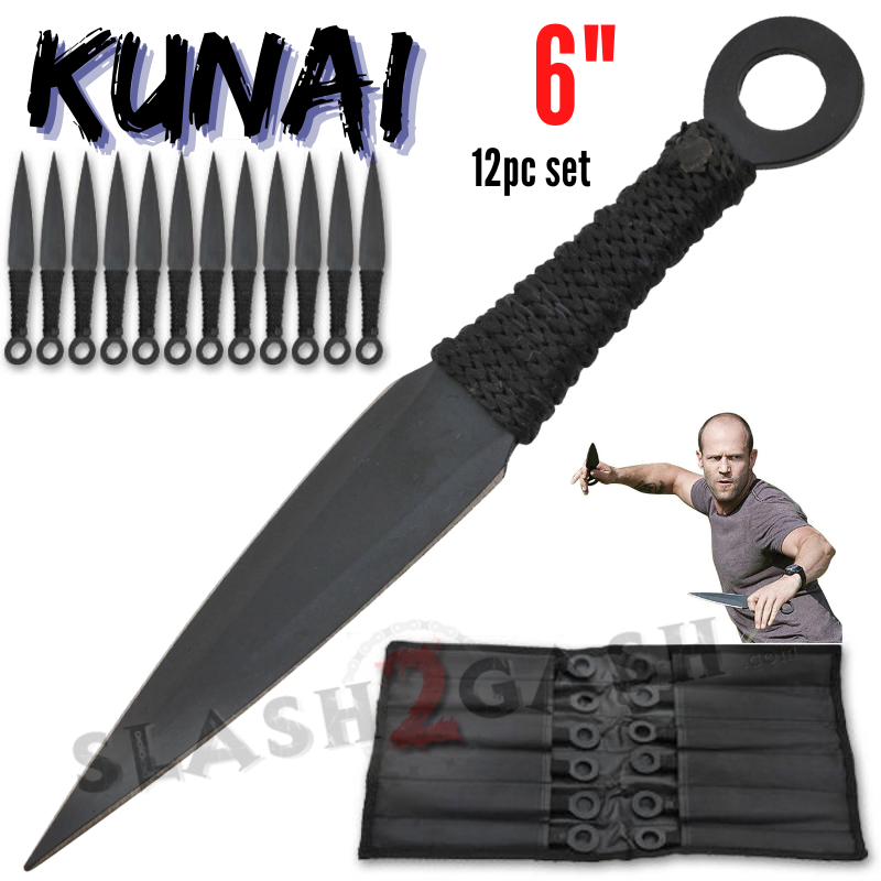 Naruto Kunai Throwing Knives 12 Pc Set w/ Ring Anime - 6